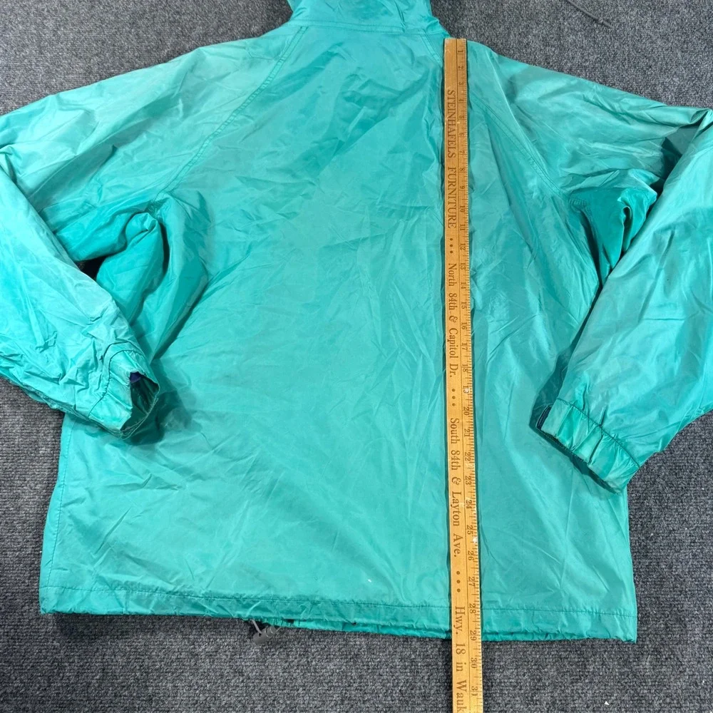 Vintage Columbia Sportswear Mens‎ Teal Green Hooded Windbreaker Jacket Large L